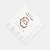 Cute Santa Claus kerstman Gold Glitter Servet (Hoek)