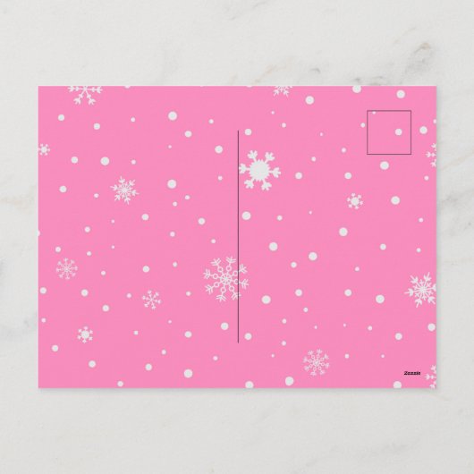 Cute Santa Claus kerstroze Briefkaart (Achterkant)