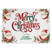 Cute Santa Claus Merry Christmas Groot Cadeauzakje (Voorkant)