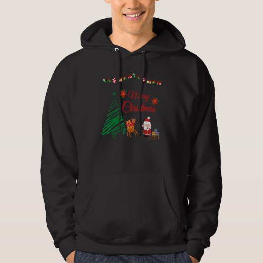 Cute Santa Claus Merry Christmas Hoodie (Voorkant)