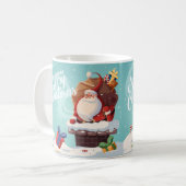 Cute Santa Claus Merry Christmas Mug | Festive Hol Koffiemok (Voorkant links)