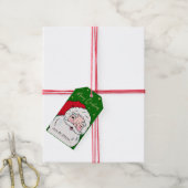 Cute Santa Claus Merry kerstcadeau Label Cadeaulabel (Met Touw)