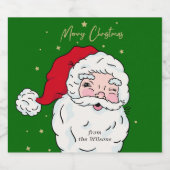 Cute Santa Claus Merry kerstcadeau Label Wijnlab Bier Etiket (Enkel label)