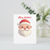 Cute Santa Claus Merry Kerstmis Feestdagenkaart (Staand voorkant)