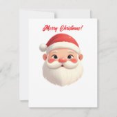 Cute Santa Claus Merry Kerstmis Feestdagenkaart (Voorkant)