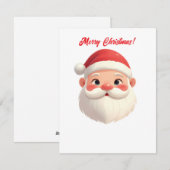 Cute Santa Claus Merry Kerstmis Feestdagenkaart (Voorkant / Achterkant)