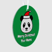 Cute Santa Claus panda beer kerstversiering Ornament (voorkant)