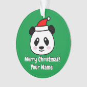 Cute Santa Claus panda beer kerstversiering Ornament (voorkant)