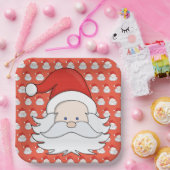 Cute Santa Claus Papieren Bordje (Feest)