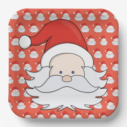 Cute Santa Claus Papieren Bordje (Voorkant)