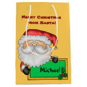 Cute Santa Claus Persoonlijk Medium Cadeauzakje (Voorkant)