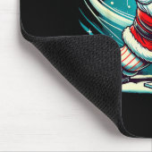 Cute Santa Claus Playing Baseball Boys Kids Teens  Muismat (Hoek)