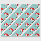 Cute Santa Claus plays golf illustration Cadeaupapier (Vlak)