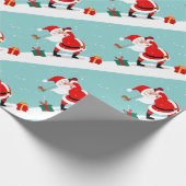 Cute Santa Claus plays golf illustration Cadeaupapier (Hoek)