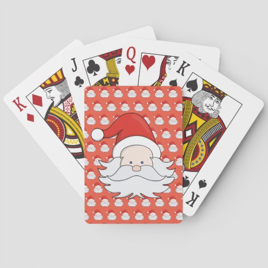 Cute Santa Claus Pokerkaarten (Achterkant)