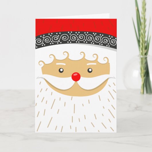 Cute Santa Claus Portrait Feestdagen Kaart (Voorkant)
