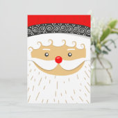 Cute Santa Claus Portrait Holiday Card Feestdagenkaart (Staand voorkant)