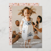 Cute Santa Claus Reindeer Snowman Feestdagenkaart (Voorkant / Achterkant)