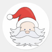 Cute Santa Claus Ronde Sticker (Voorkant)