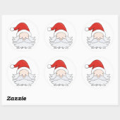 Cute Santa Claus Ronde Sticker (Vel)
