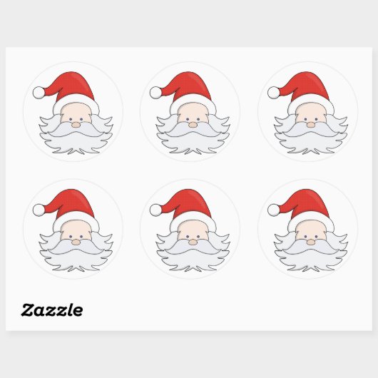 Cute Santa Claus Ronde Sticker (Vel)