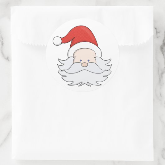 Cute Santa Claus Ronde Sticker (Tas)