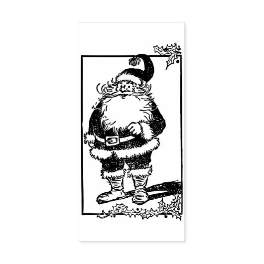Cute Santa Claus Rubber Stamp Rubberstempel (Afrduk)