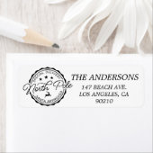 Cute Santa Claus Seal North Pole address label (Insitu)