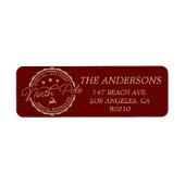 Cute Santa Claus Seal North Pole Etiket (Voorkant)