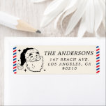 Cute Santa Claus Seal North Pole Label<br><div class="desc">Cute Santa Claus Seal North Pole Label</div>