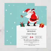 Cute Santa Claus speelt golfillustratie. Kaart (Voorkant / Achterkant)