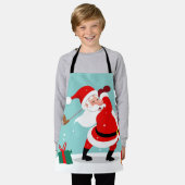 Cute Santa Claus speelt golfillustratie Schort (Gedragen)