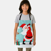 Cute Santa Claus speelt golfillustratie Schort (Insitu)