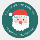 Cute Santa Claus - Voeg uw eigen tekst kerstmis to Ronde Sticker (Voorkant)