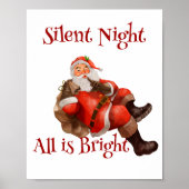 Cute Santa Claus winde Kerstmis Vintage Poster (Voorkant)