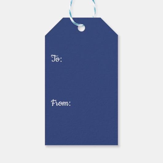 Cute Santa Claus Winter Wonderland Merry Kerstry Cadeaulabel (Achterkant)