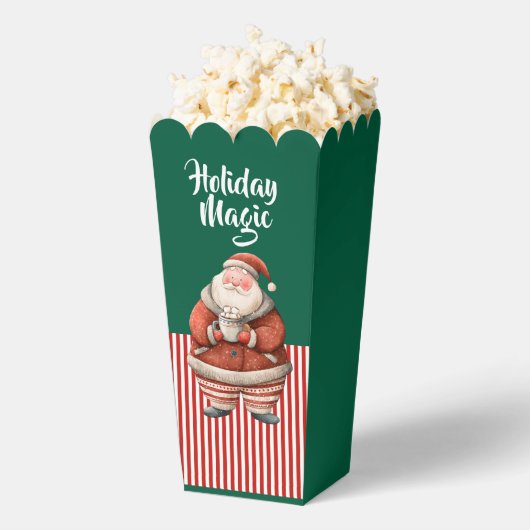 Cute Santa Claus with Hot Cocoa Bedankdoosjes (Popped)