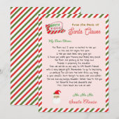 Cute Santa Clause Letter From Santa (Voorkant / Achterkant)