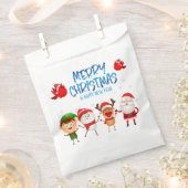 Cute Santa Clause Rudolph Snowman Merry Kerstmis Bedankzakje (Geknipt)