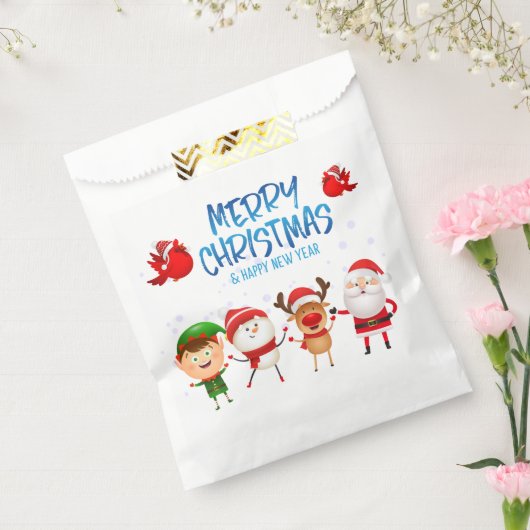 Cute Santa Clause Rudolph Snowman Merry Kerstmis Bedankzakje (Gezegeld)