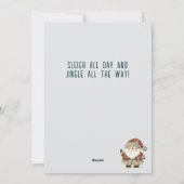 Cute Santa Clause Snowflakes Drawing Christmas Feestdagenkaart (Achterkant)
