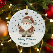 Cute Santa Clause Snowflakes Drawing Christmas Keramisch Ornament