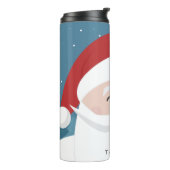 Cute Santa Custom name tumbler Thermosbeker (Gedraaid links)