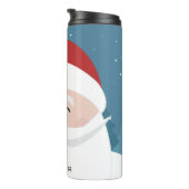 Cute Santa Custom name tumbler Thermosbeker (Geroteerd rechts)