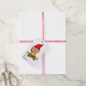 Cute Santa Dachshund-kerstcadeaus Cadeaulabel (Met Touw)