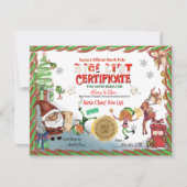 Cute Santa Elves Official Nice List Certificate  Kaart (Voorkant)