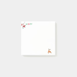 Cute Santa en een Happy Reindeer Post-it® Notes