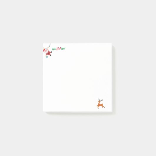 Cute Santa en een Happy Reindeer Post-it® Notes (Voorkant)