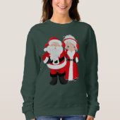 Cute Santa en Mrs Claus Holiday sweatshirt (Voorkant)