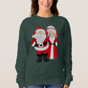 Cute Santa en Mrs Claus Holiday sweatshirt